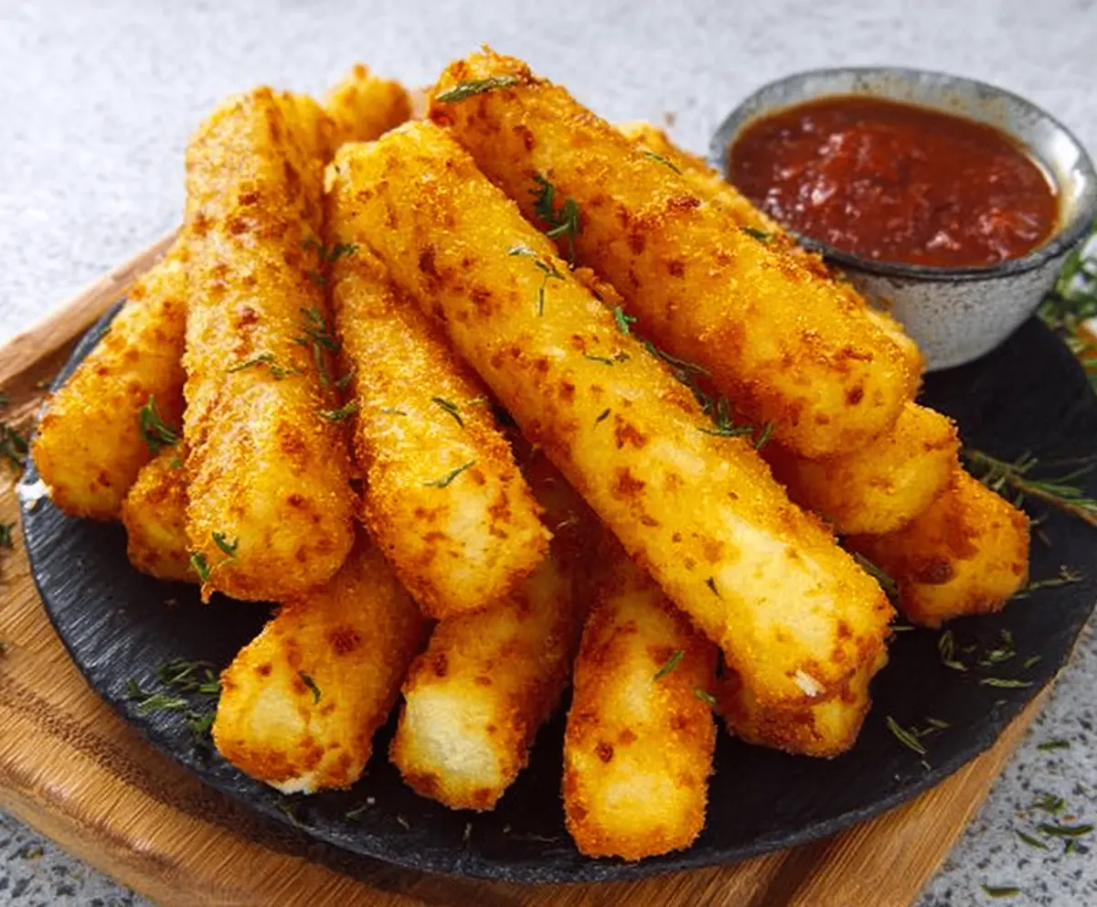 Crispy Hungarian Potato Cheese Sticks Recipe