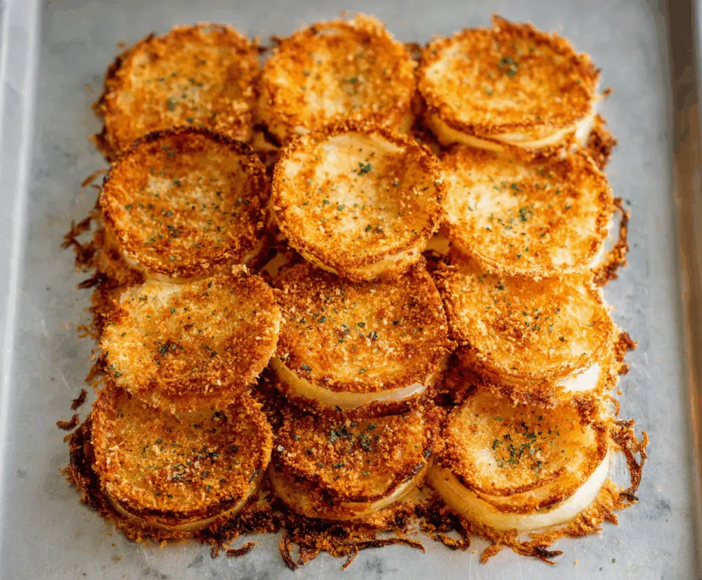 Crispy Parmesan Onion Ring Chips Recipe