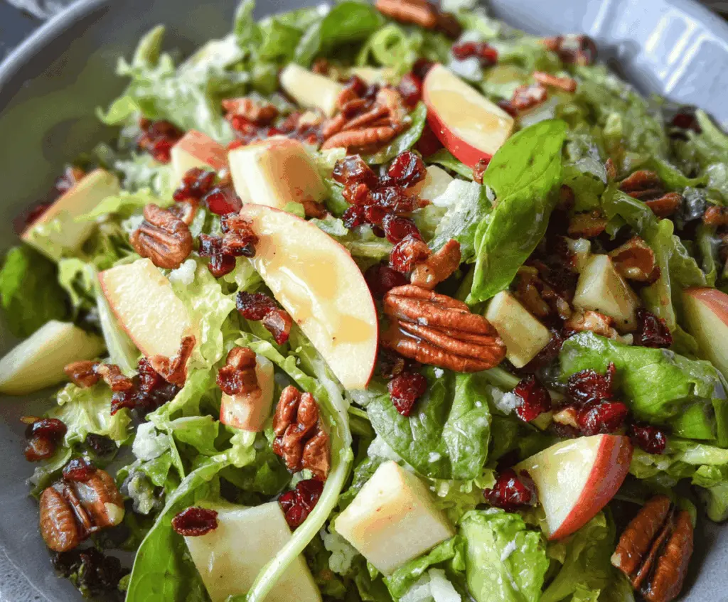 Crunchy Fall Apple Salad with Maple Vinaigrette