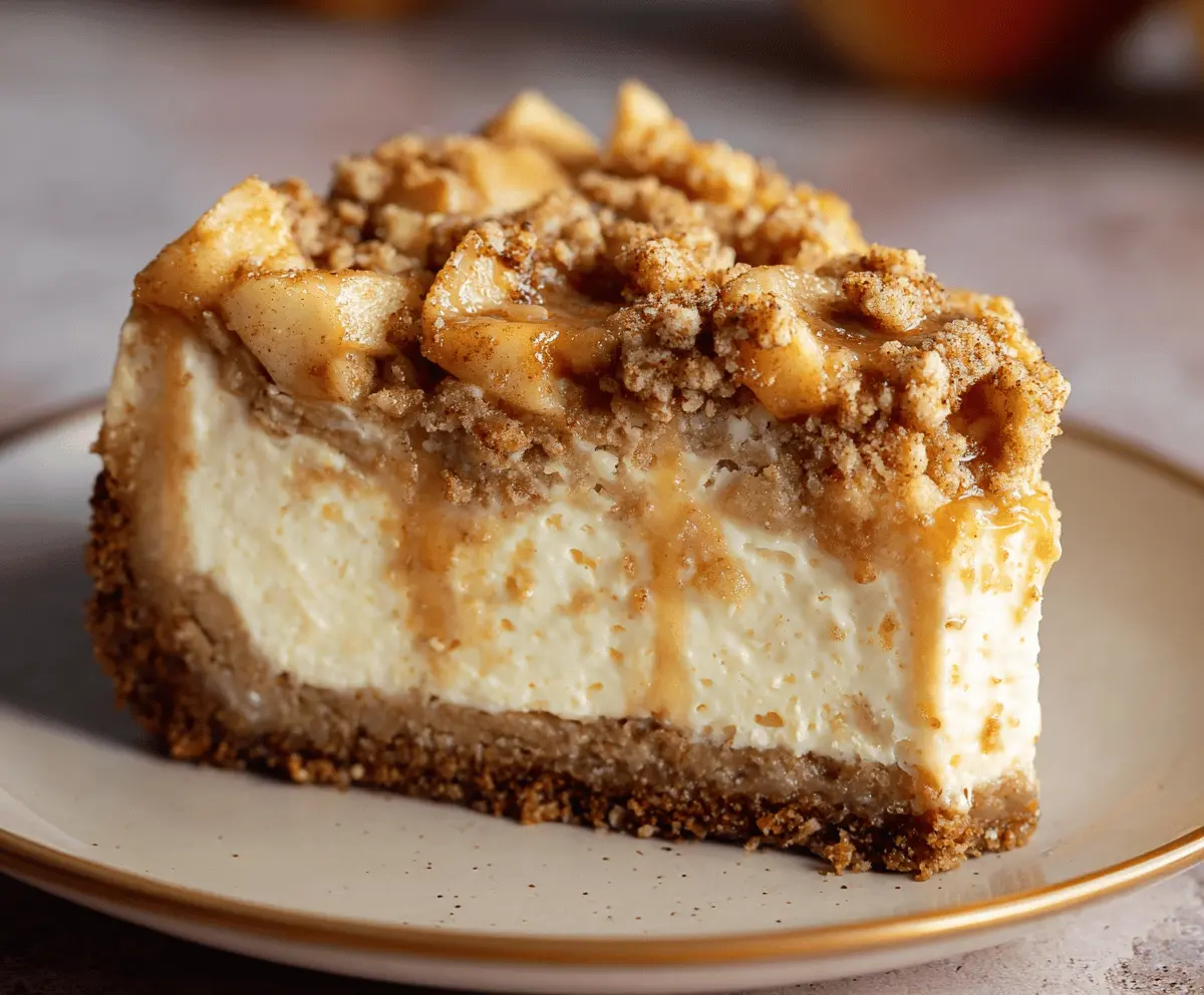 Easy Apple Crumble Cheesecake
