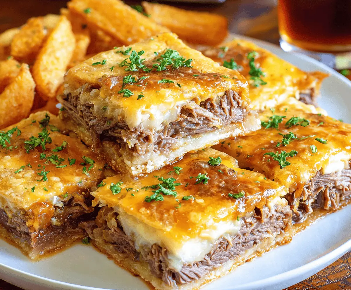 Easy French Dip Squares Recipe