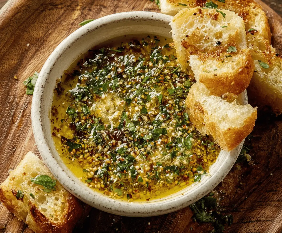 Easy Garlic Olive Oil Dip Recipe