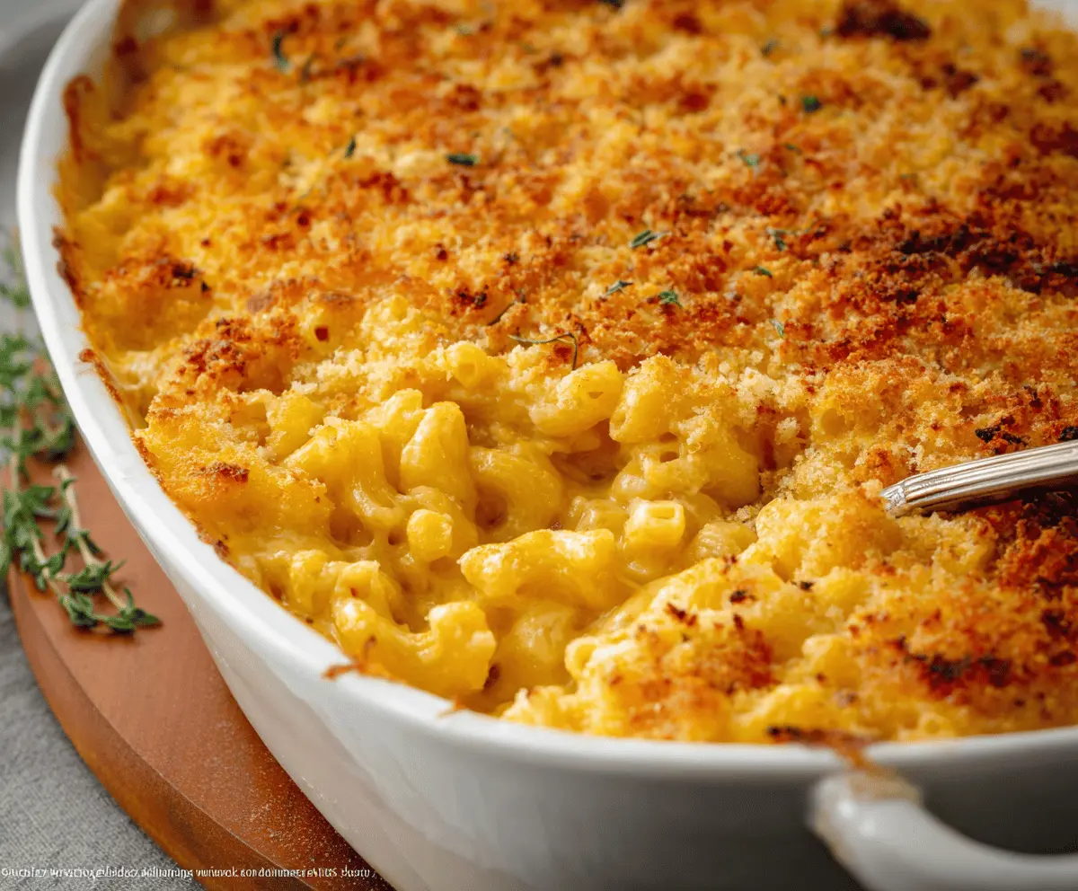 Crispy Gourmet Baked Mac & Cheese