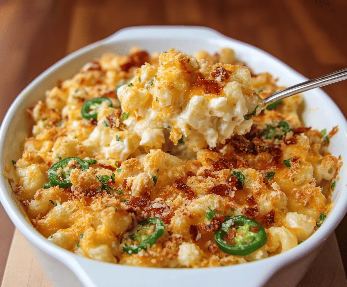 Creamy Jalapeño Popper Mac and Cheese