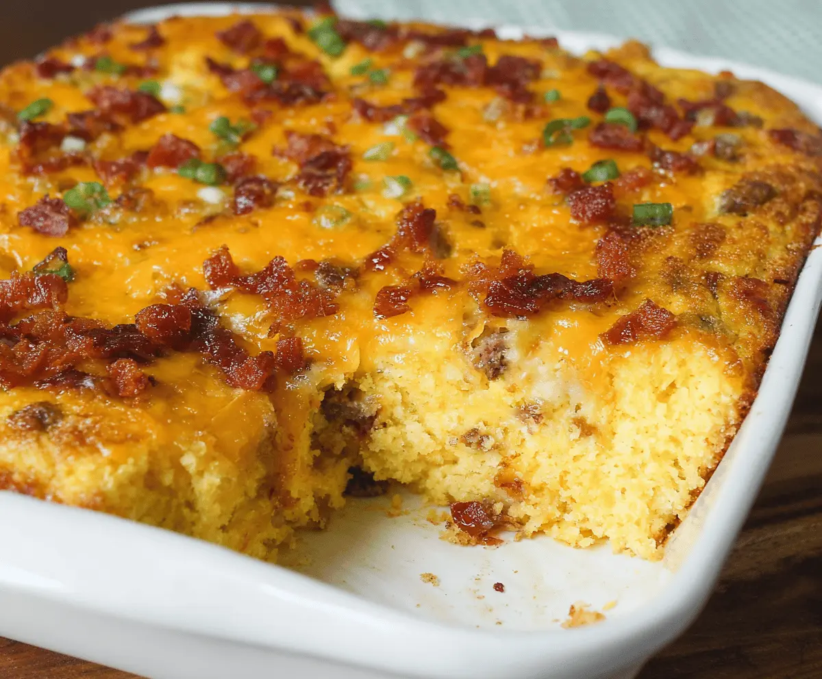Easy Loaded Cornbread Casserole Recipe