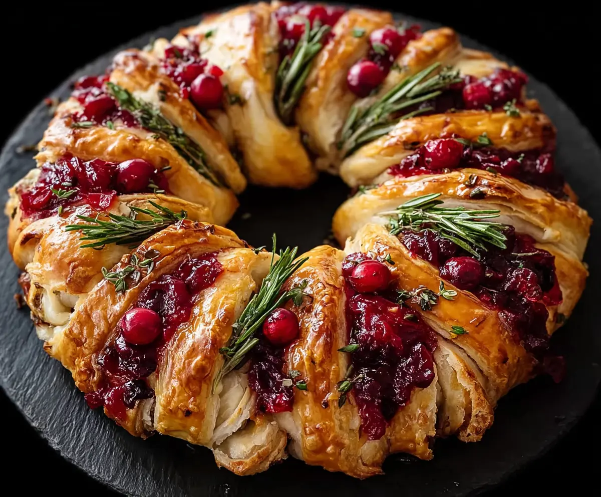 Easy Turkey Cranberry Crescent Ring