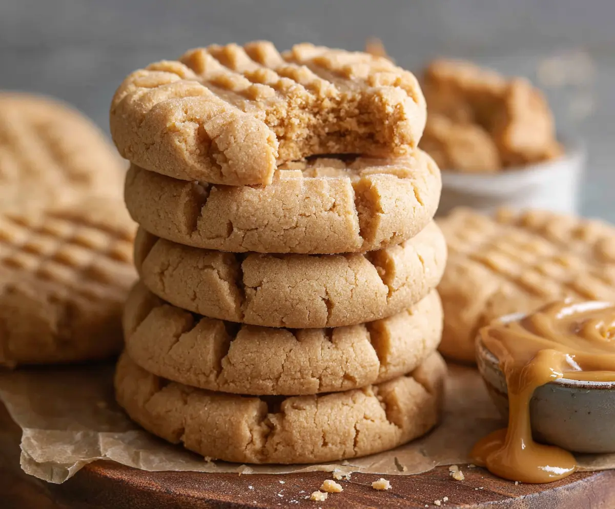 Delicious homemade peanut butter cookies fresh out of the oven