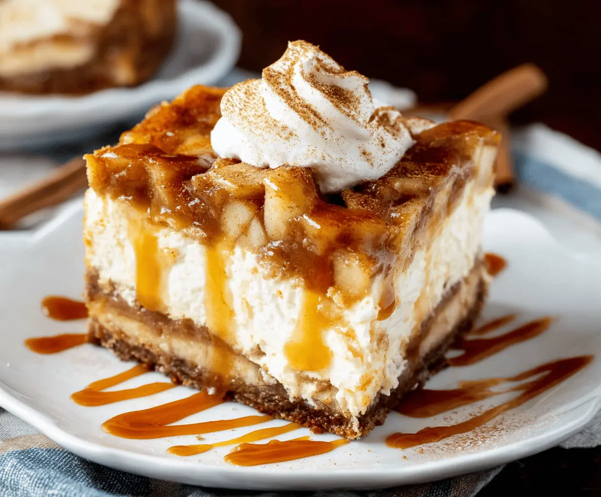 Salted Caramel Apple Pie Cheesecake