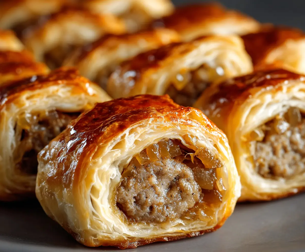 Savory French Onion Sausage Rolls
