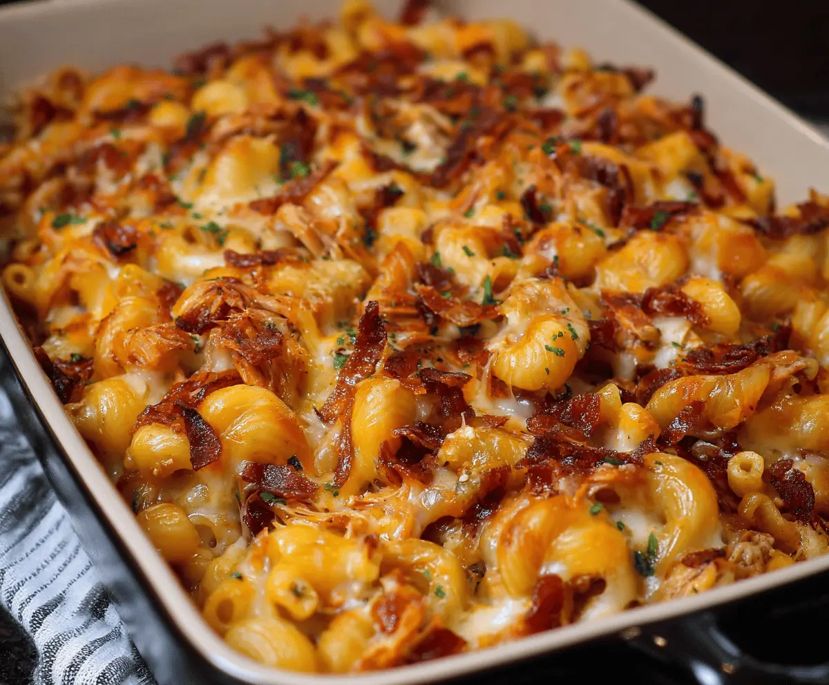 Easy Shredded BBQ Chicken Mac