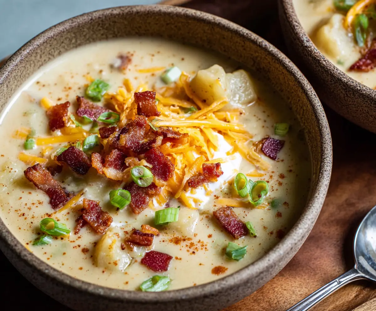 Easy Slow Cooker Potato Soup Recipe