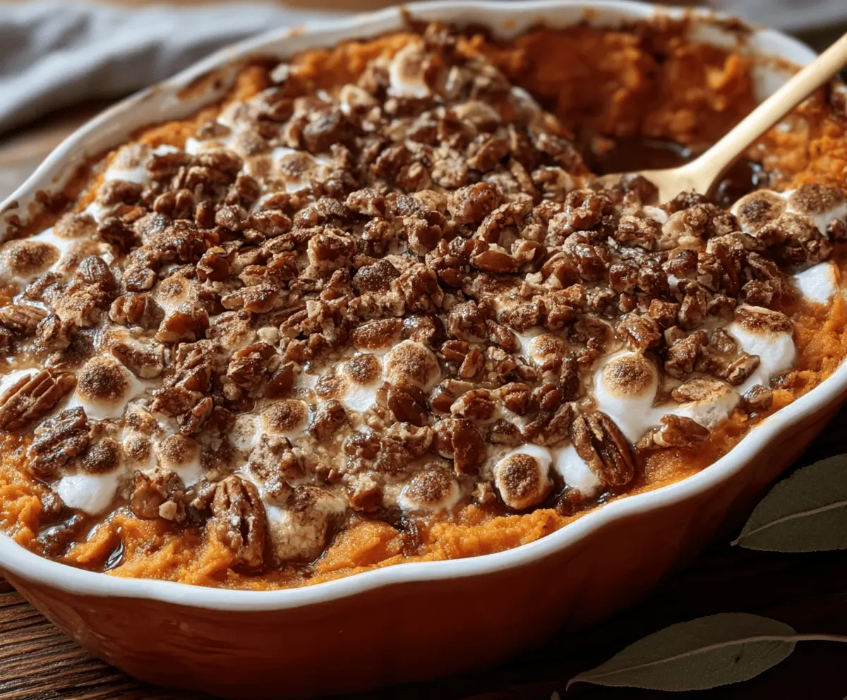 Easy Southern Maple Sweet Potato Casserole