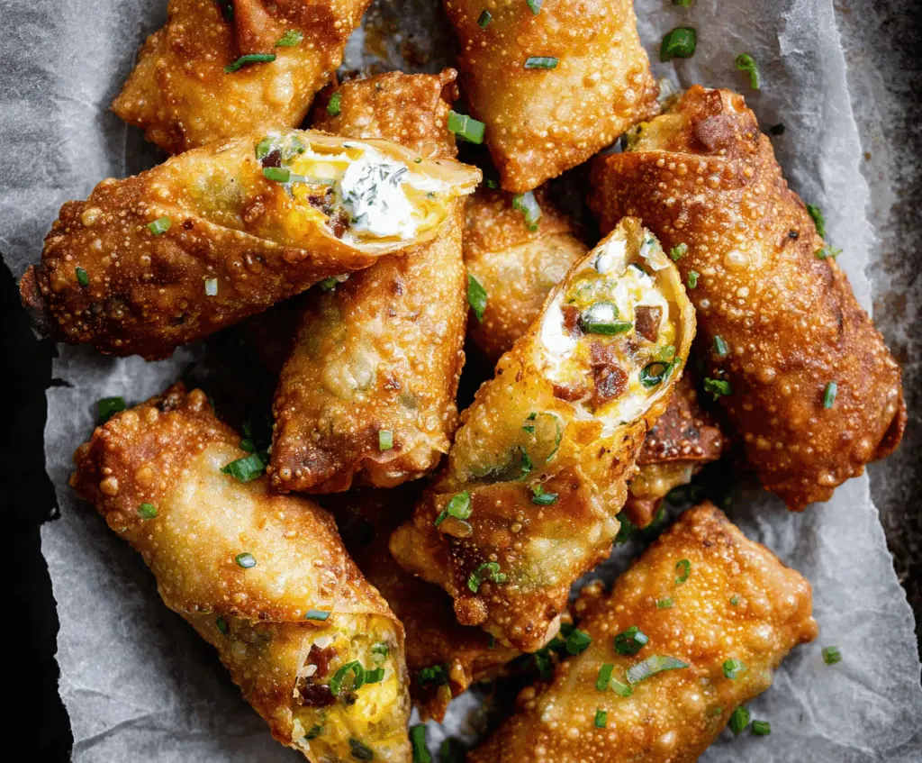 Tasty Finger Food Mini Jalapeno Popper Egg Rolls