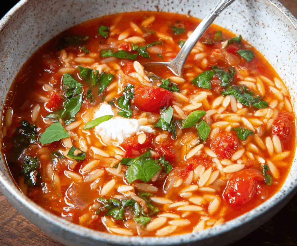 Tomato Orzo Soup