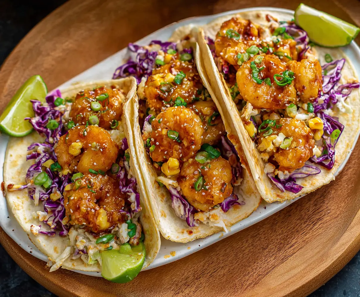 Easy Air Fryer Bang Bang Shrimp Tacos