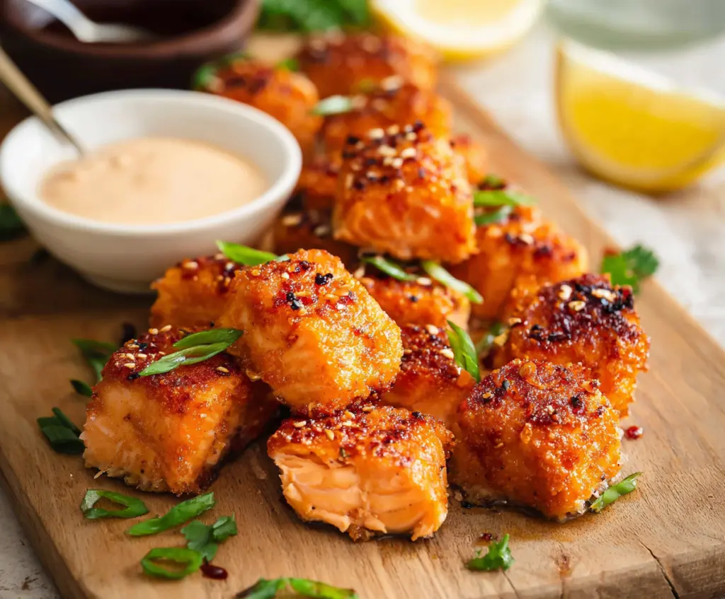 Bang Bang Salmon Bites– Air Fryer Salmon Recipe