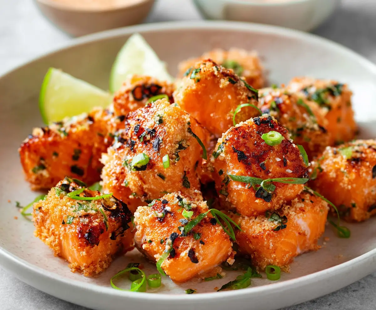 Crispy Air Fryer Bang Bang Salmon Bites