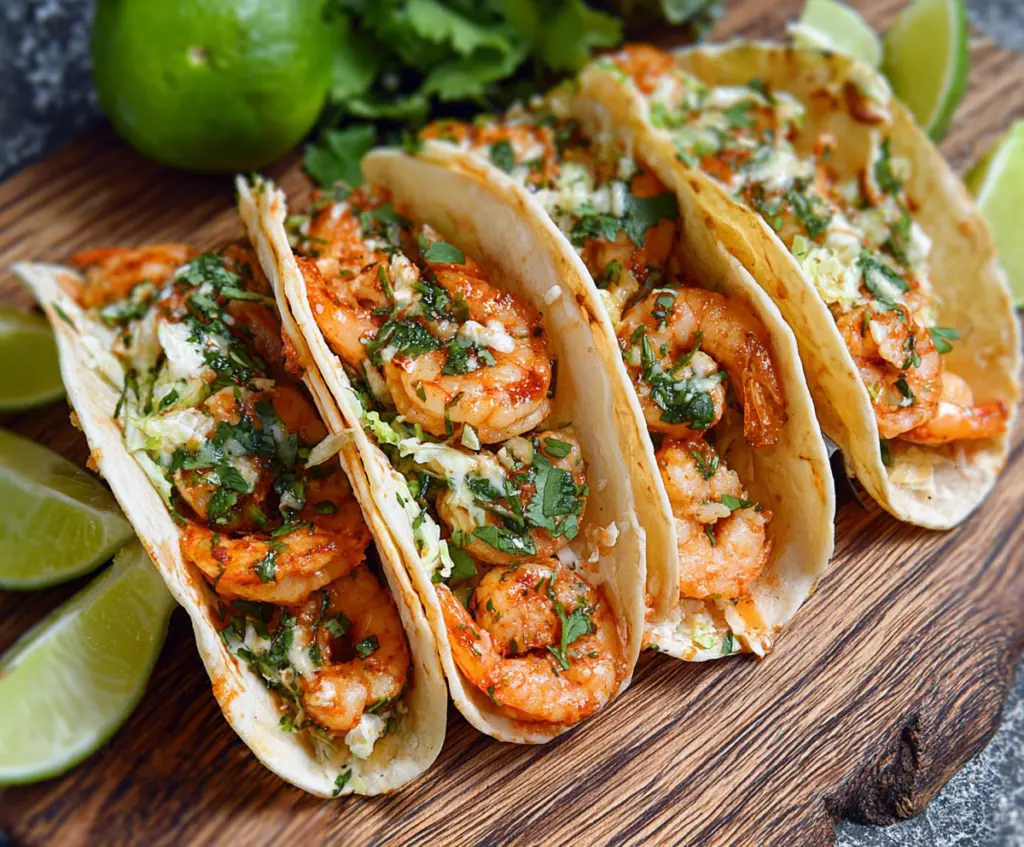 Cilantro Lime Easy Shrimp Tacos