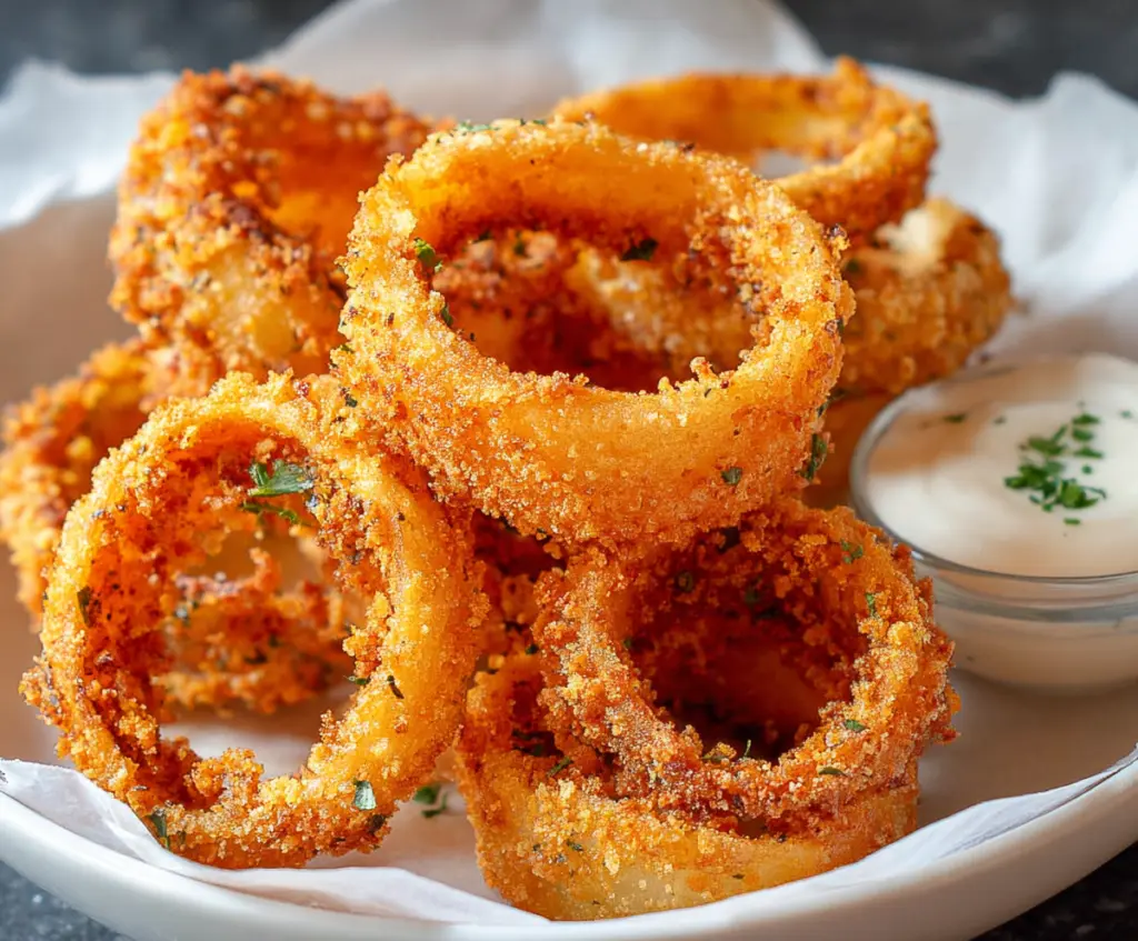 Crispy Keto Onion Rings : Low Carb Appetizers