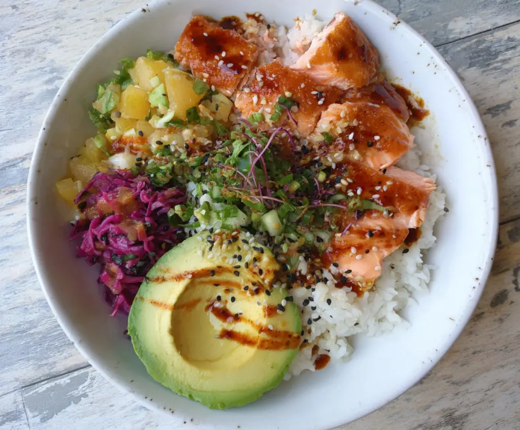 Crispy Salmon & Rice Bowl