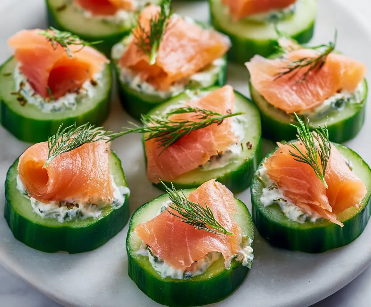 Easy Cucumber Bites with Smoked Salmon