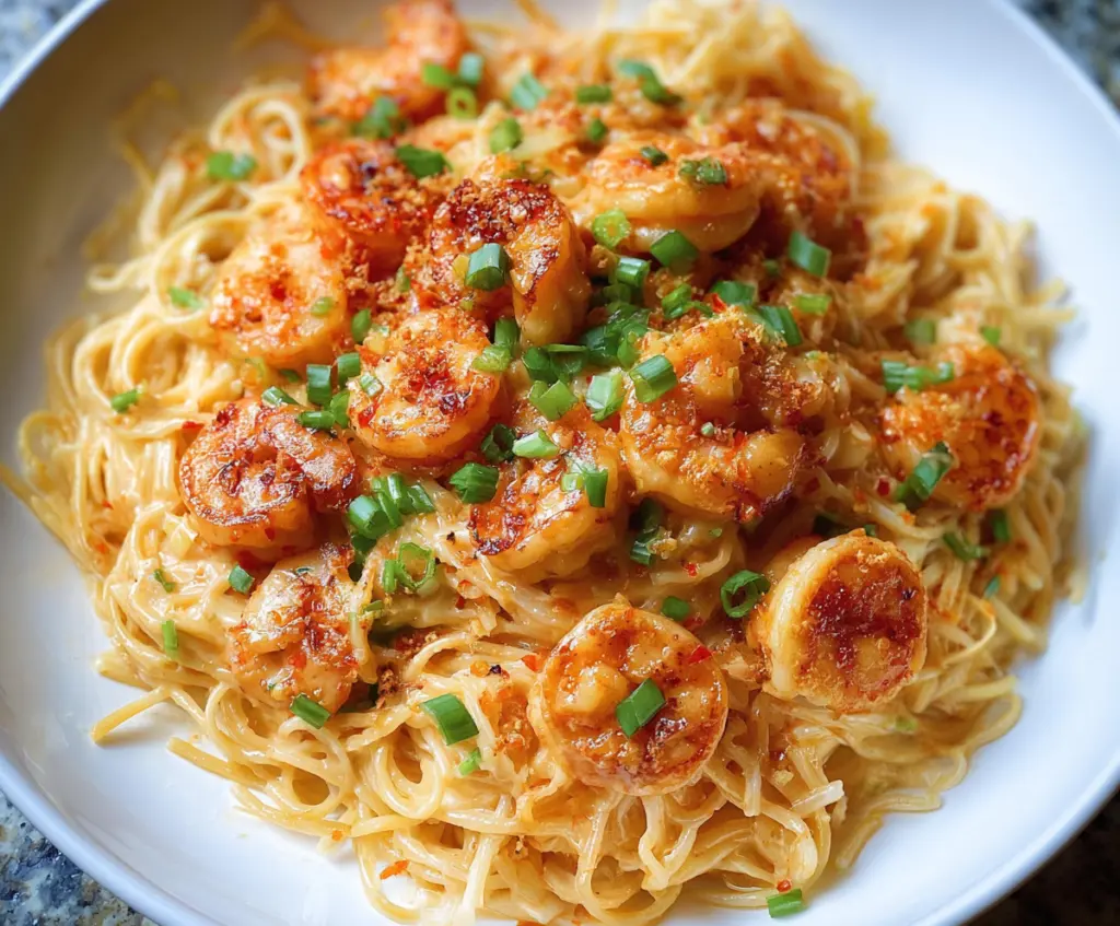 Easy Bang Bang Shrimp Pasta