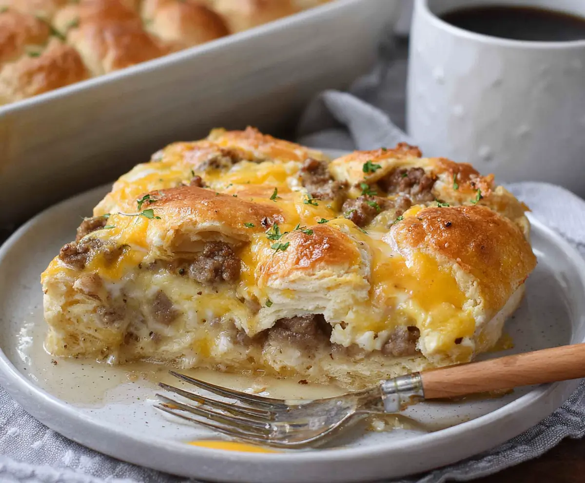 Easy Biscuits and Gravy Casserole