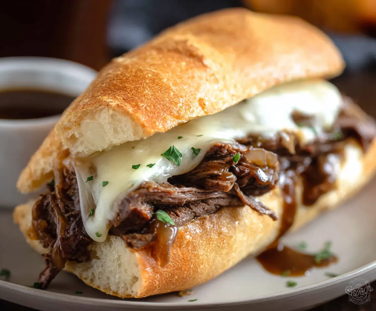 Easy French Dip Sandwich Melt