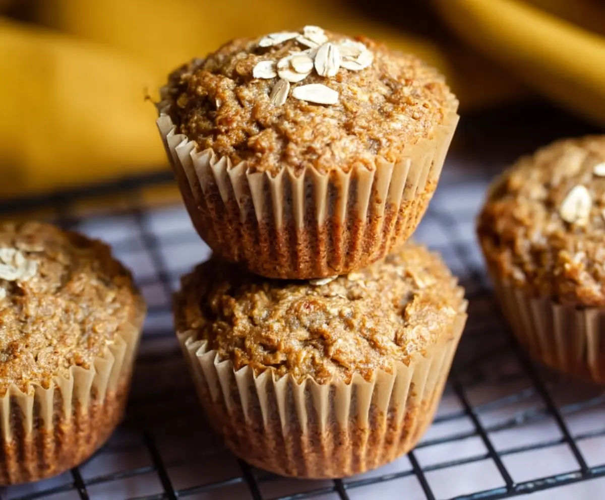 Healthy Banana Oatmeal Muffins No Blender