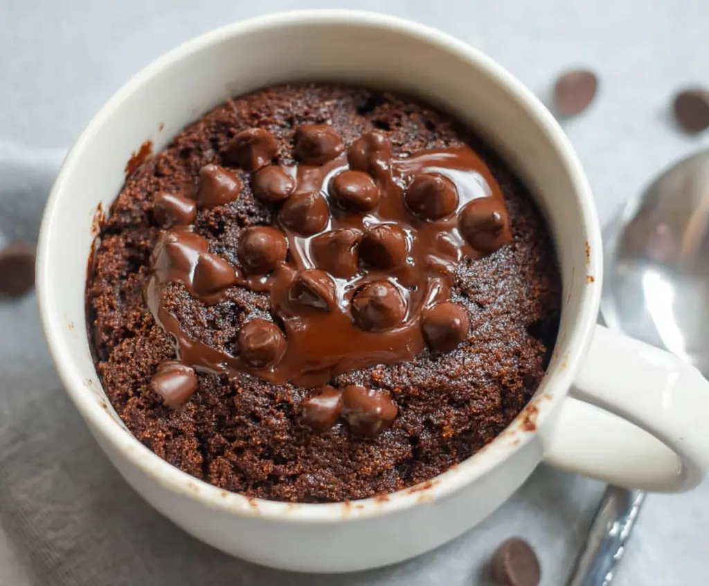 Healthy chocolate mug cake