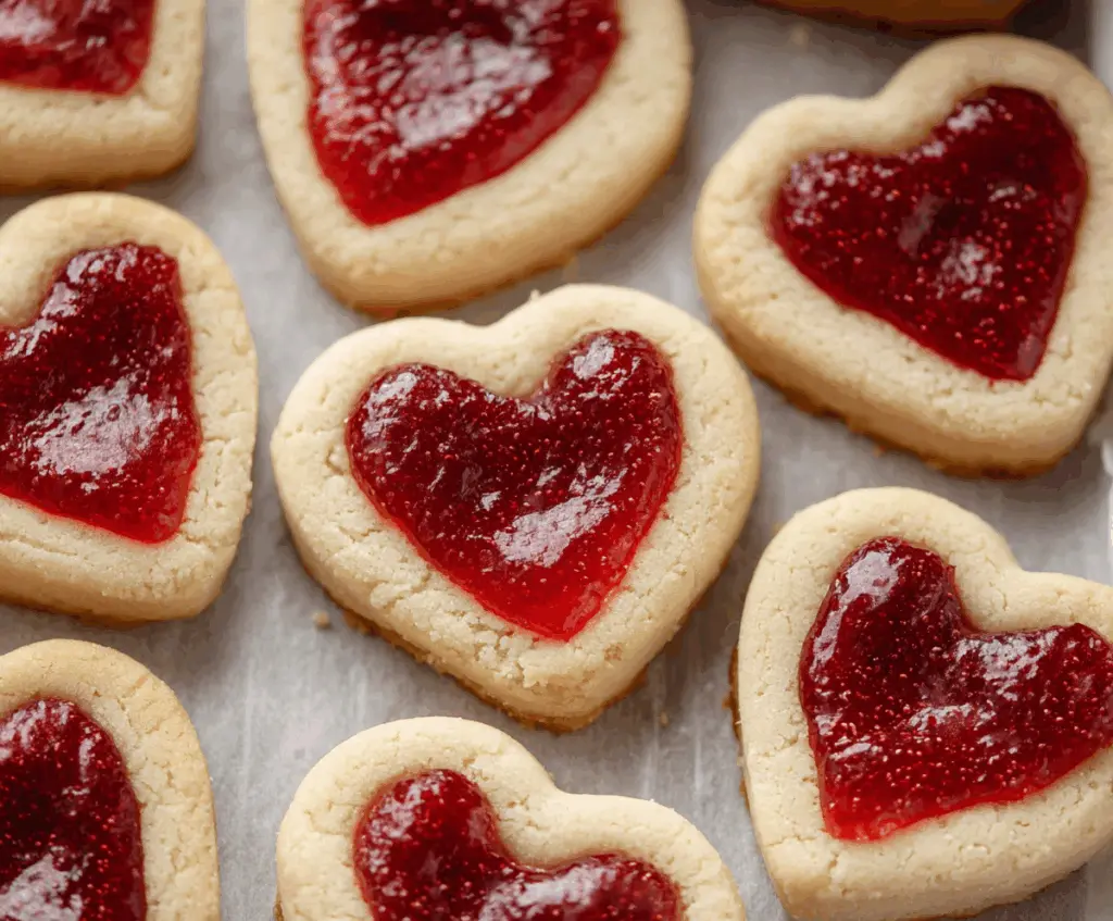 Heart Jam Valentine Cookies