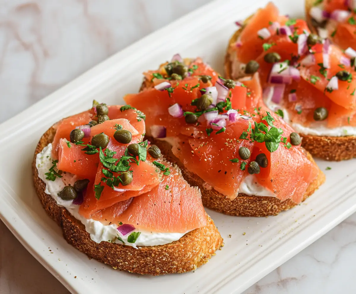Easy Smoked Salmon Bruschetta Recipe