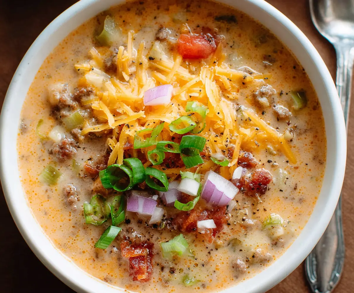 Creamy Cheeseburger Soup Recipe