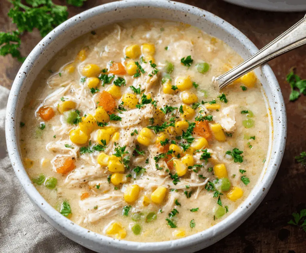 Slow Cooker Chicken Corn Soup