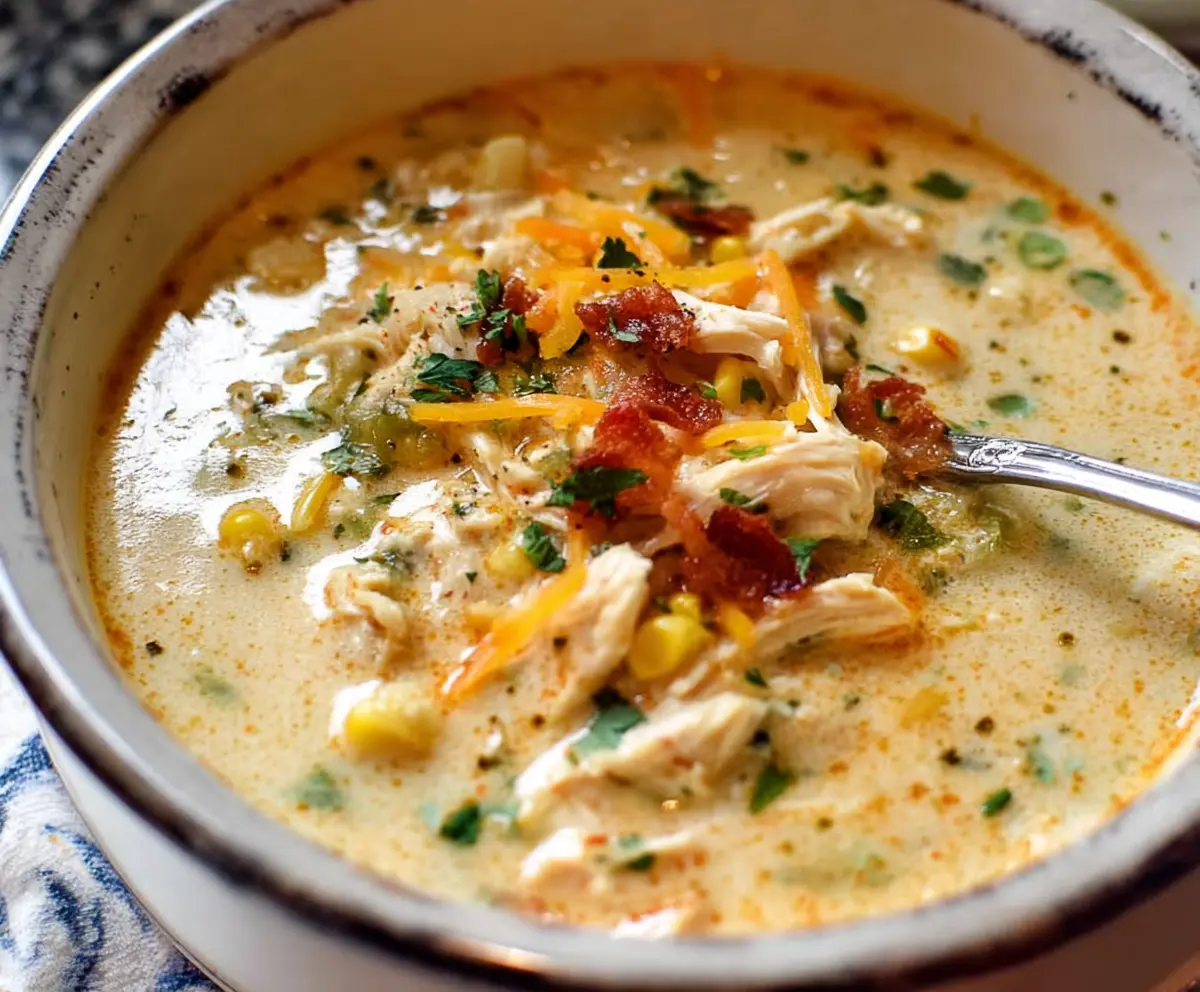 Easy Slow Cooker Chicken Corn Soup