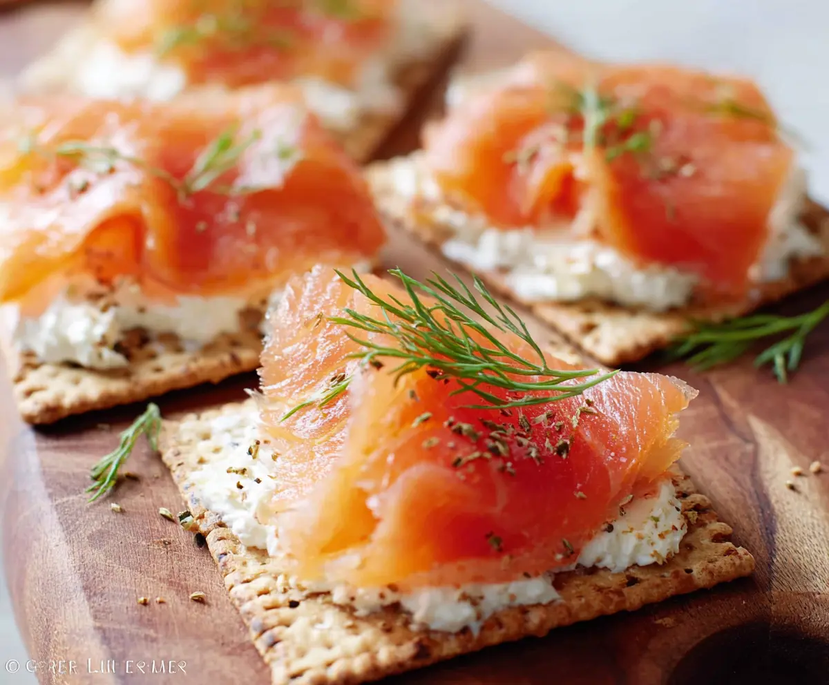 Easy Smoked Salmon Crackers Recipe
