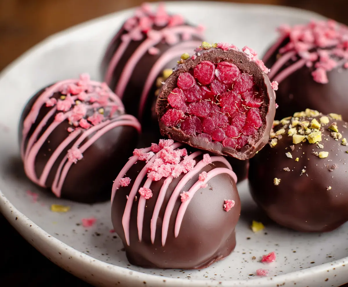 Decadent Chocolate Raspberry Truffles for Valentine’s