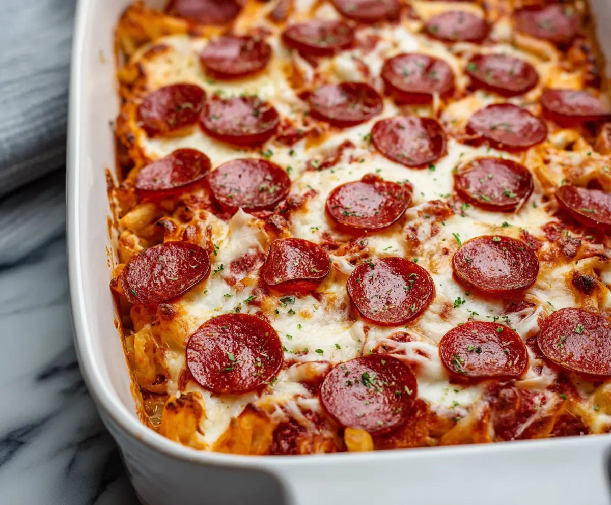 Easy Pepperoni Pizza Casserole