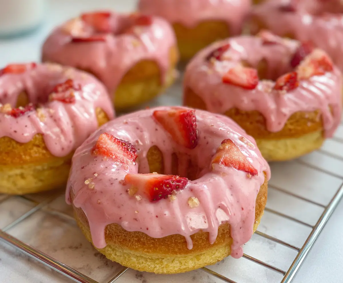 Sweet & Easy Strawberry Valentine's Donuts
