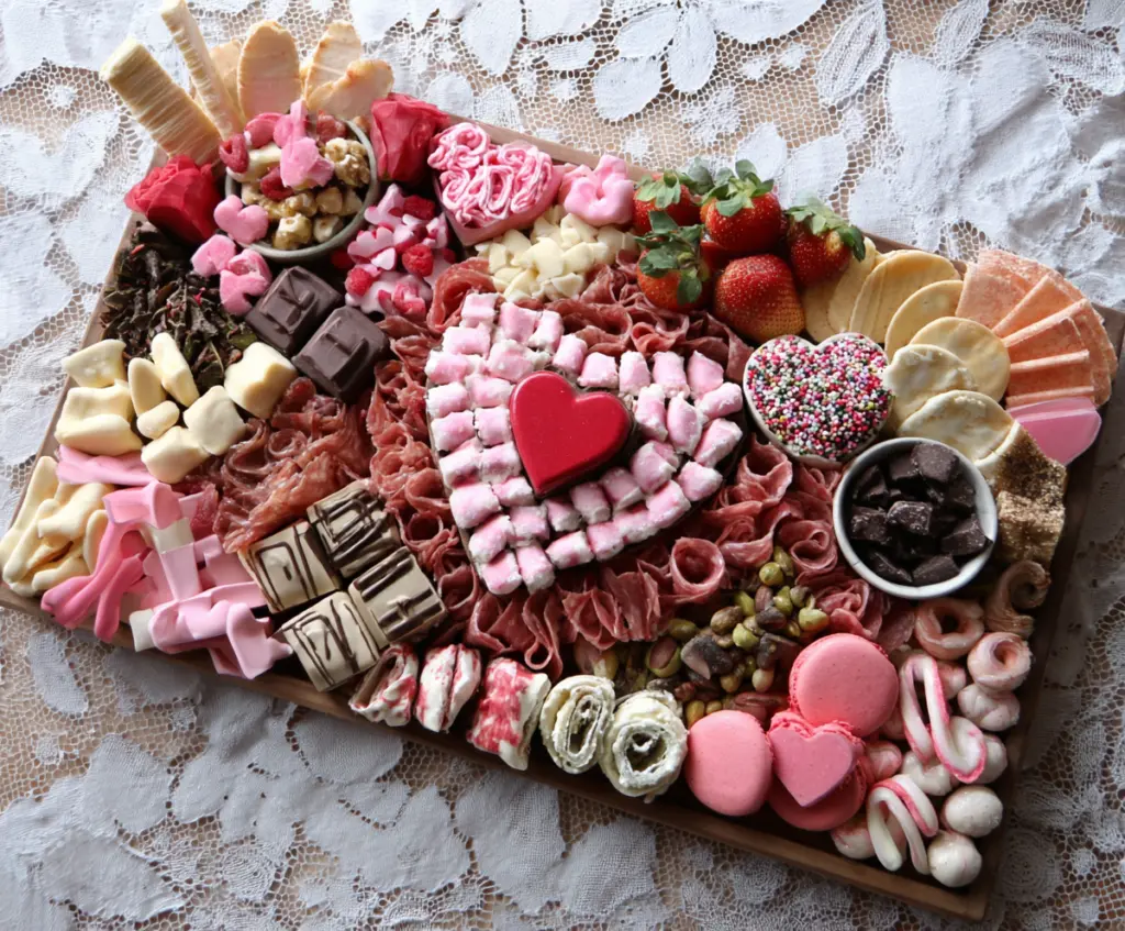 Valentines charcuterie board
